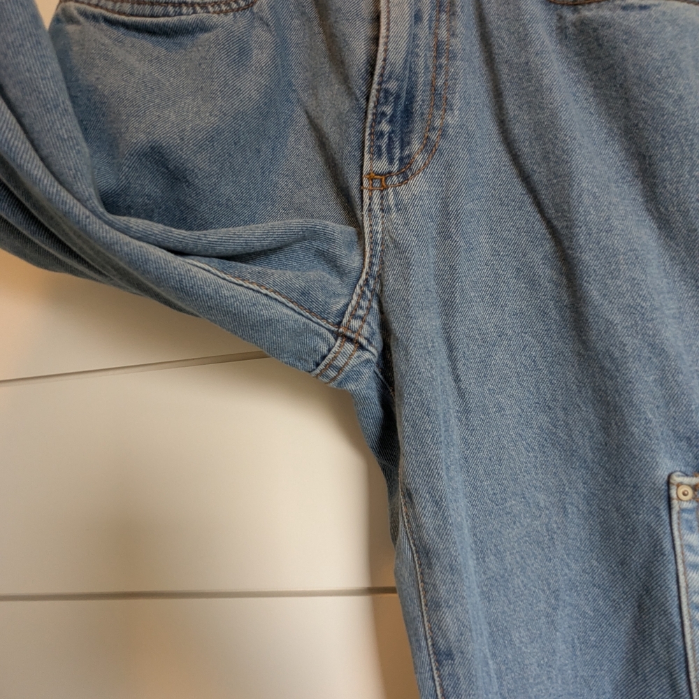 Cotton On Utility Pocket Straight Jeans Color Block Pockets Size 2 High Rise - Picture 6 of 14